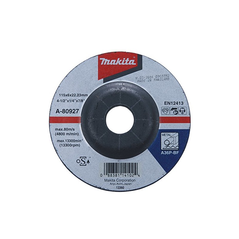 Makita Grinding Disc 115 mm, 100 Pieces in a 80927