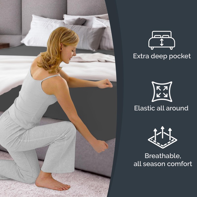 Small Double Fitted Bed Sheet - Luxury Deep Pocket Single