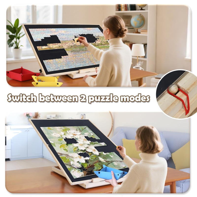 Wdmiya Rotating Puzzle Board 1500 Pieces - Vertical & Horizontal