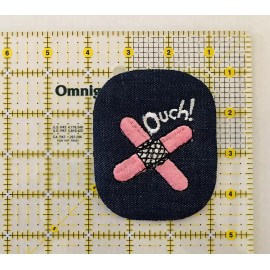 Vintage Ouch! Band Aid Iron On Patch Unused Pink  Band Aid Denim