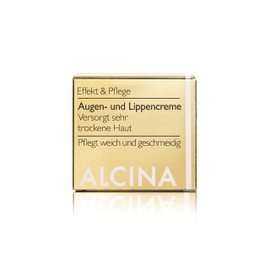 ALCINA Eye and Lip Cream - 2 x 15 ml - Effect & Care - Intensive Lip Care and Eye Care - For Extremely Dry Skin on Eyes and Lips