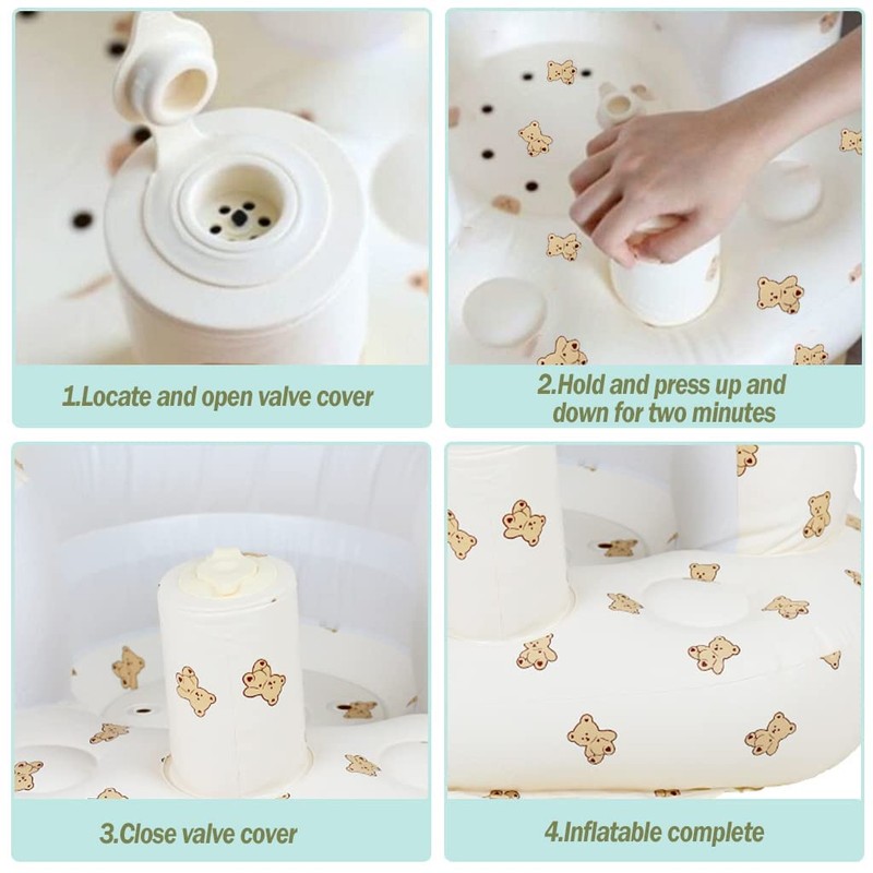 Mink Inflatable Baby Seat for Babies 3+ Months,Infant Floor Seats