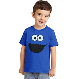 Animation Shops Cookie Monster Face Toddler T-Shirt-2T Royal Blue