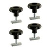 4 x Screw Fitting with Star Handle, Free Slide, Easy