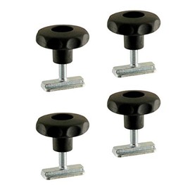 4 x Screw Fitting with Star Handle, Free Slide, Easy to Use, for Airline Rails, Kerl M8 x 24 S Slide