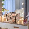 Treasure Chest Box Pink Butterfly Pattern Exquisite Retro Wooden PU