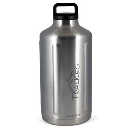 TrailKeg - 128oz Vacuum Insulated Bottle - Portable Stainless Steel Growler for Beer and Other Beverages - Keeps Drinks Cold for Up to 24 Hours - Double Sealing Lid with Easy-Carry Handle