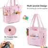 MYBAGZING Corduroy Crochet Bag 11.5" Large Yarn Storage Tote with