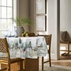 Artoid Mode Gold Snowflakes Trees Deer Christmas Table Cloth, Round