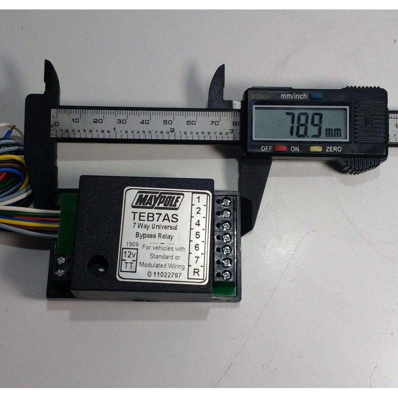 Maypole 12V 7 Way Bypass Relay with Audible Buzzer Trailer