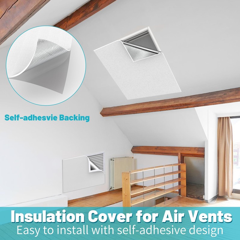 Chiligent Insulation Cover for Vents, 19.5" x 10FT Thick Foam