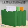 Green File Jackets, 2 Inch Expansion, Letter Size, Reinforced Straight-Cut