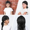 Wanmu 4Pcs Kids Silky Durag with Wave Caps Set, Silky