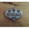 Wholesale Charms Sterling Silver 17x21mm 4 gram heavy Bridesmaid Heart