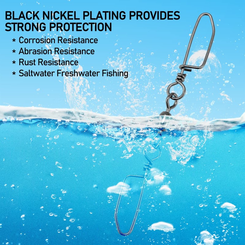 Alwonder 30PCS Double Snap Swivels, Trolling Planer Board Line Release