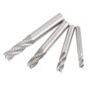 Milling Cutter 4 Pcs,4 Flutes HSS Roughing End Mill CNC