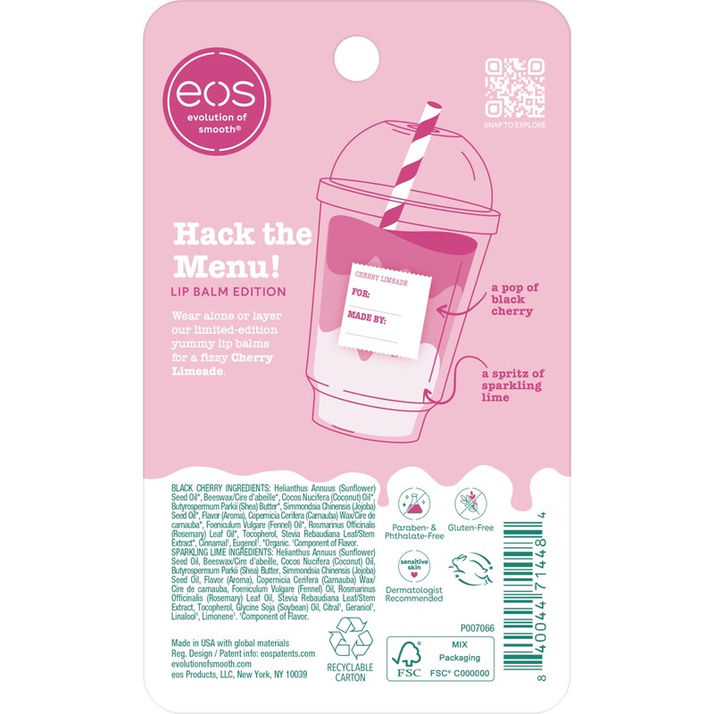 eos Flavor Lab Secret Menu Lip Balm - Cherry Limeade,