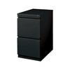 Staples 20" Deep, 2-Drawer, Mobile Pedestal File, Black