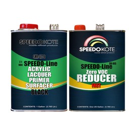 Speedokote Acrylic Lacquer Primer Black 2 gal. kit Cool Temp Reducer SMR-277Black/0065