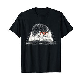 Hedgehog Book Reader - Bookworm Porcupine Animal Lover T-Shirt
