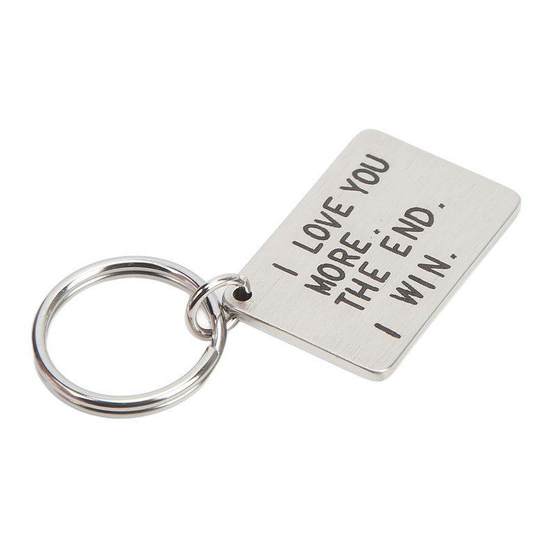 Birthday Keychain Stainless Steel I Love You More The End