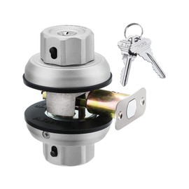 EASILOK Deadbolt Lock E4 Twist-to-Lock Front Door Lock Keyless Heavy Duty Single Cylinder Deadbolt High Security with Unpickable Night Latch &Anti-Mislock Button, Zinc Alloy, Silver