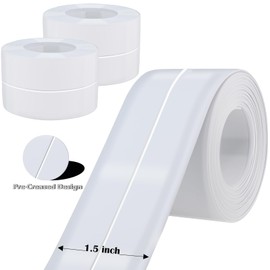 3 Pack White Waterproof Caulk Tape，BENACES Caulk Tape Waterproof Self Adhesive，118”×1.5” Bathroom Caulking Tape, PVC Caulking Strip Suitable for Toilets, Kitchens, Bathrooms, Sinks, Showers