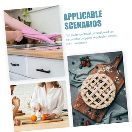 COLLBATH Hay Cutting Board Portable Folding Vegetable Cut Board Hanging Design Kitchen Supplies for Camping Kitchen Use