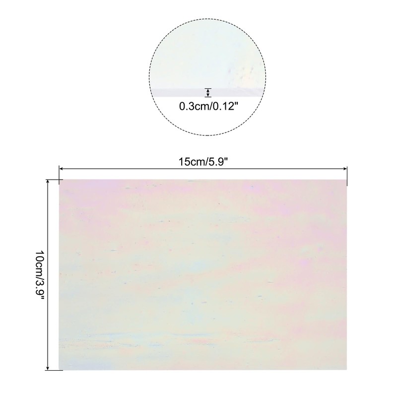 sourcing map Stained Glass Sheet Mosaic Tile 5.9 Inch x