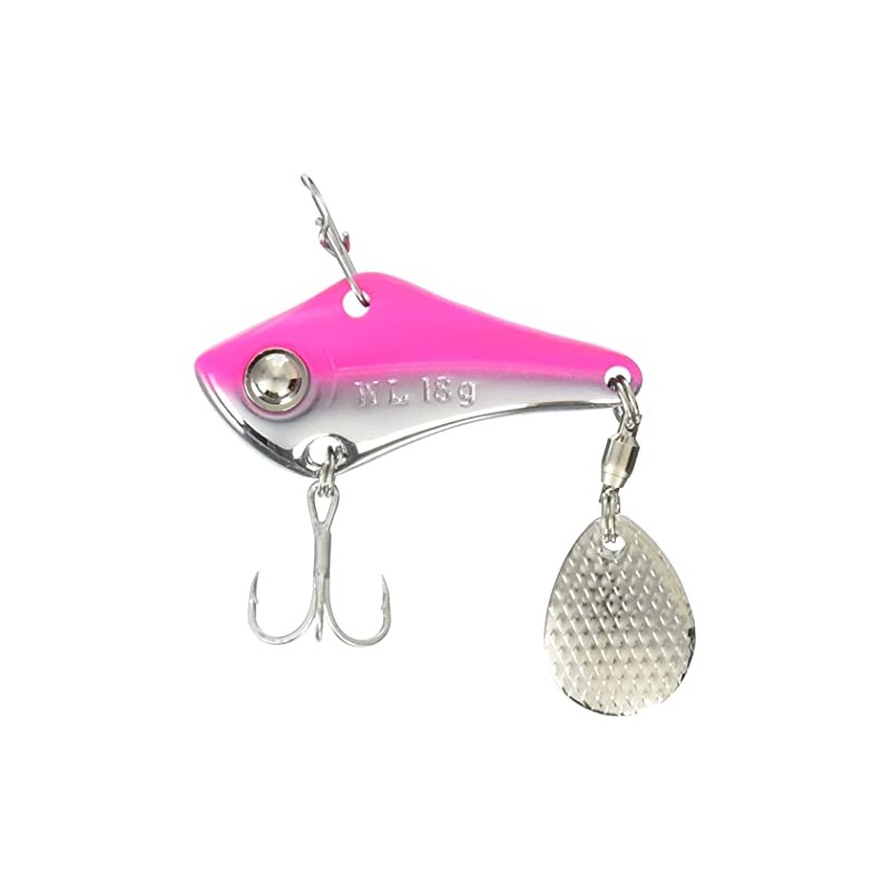 Water Land Spin Sonic Lure, 0.6 oz (18 g), Pink/Silver