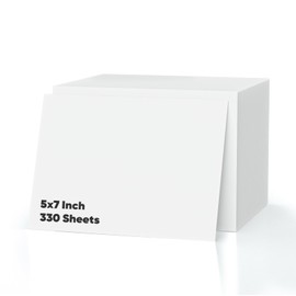 330 Sheets of Cardstock 5 x 7, Heavyweight Cover Cardstock Printer Paper Compact Size, 190 gsm Bright White Card Stock Paper for DIY, Professional Printing, Wedding Invitations, Office Cards & Crafts