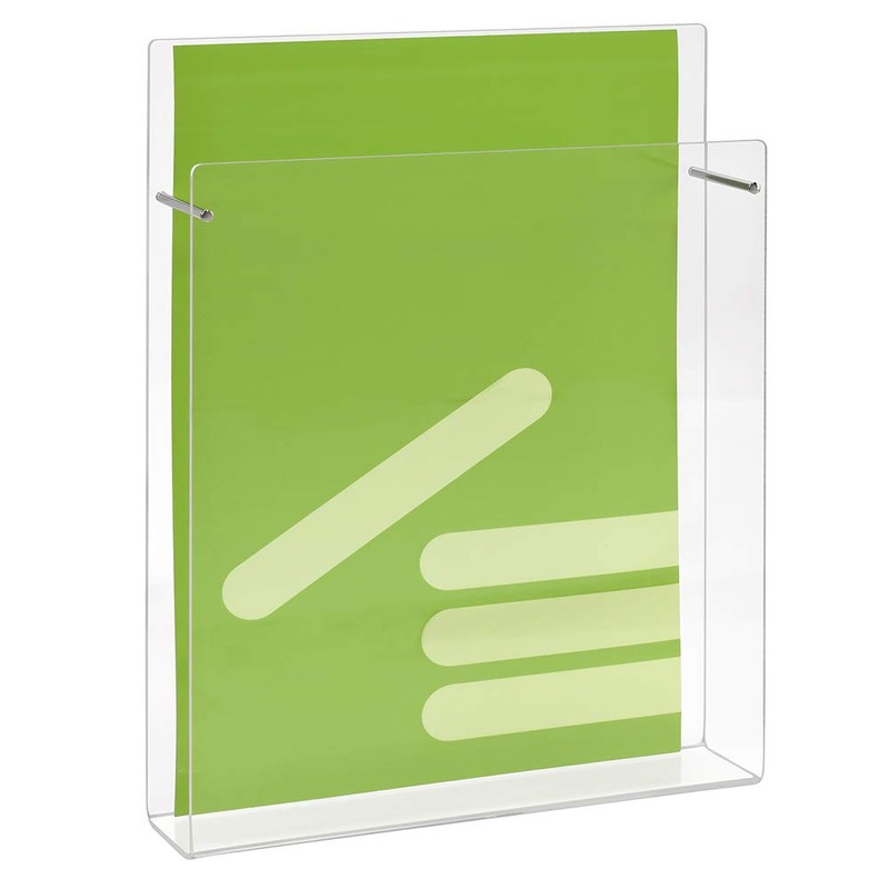 DIN A4 Wall Brochure Holder in Portrait Format Acrylic Glass