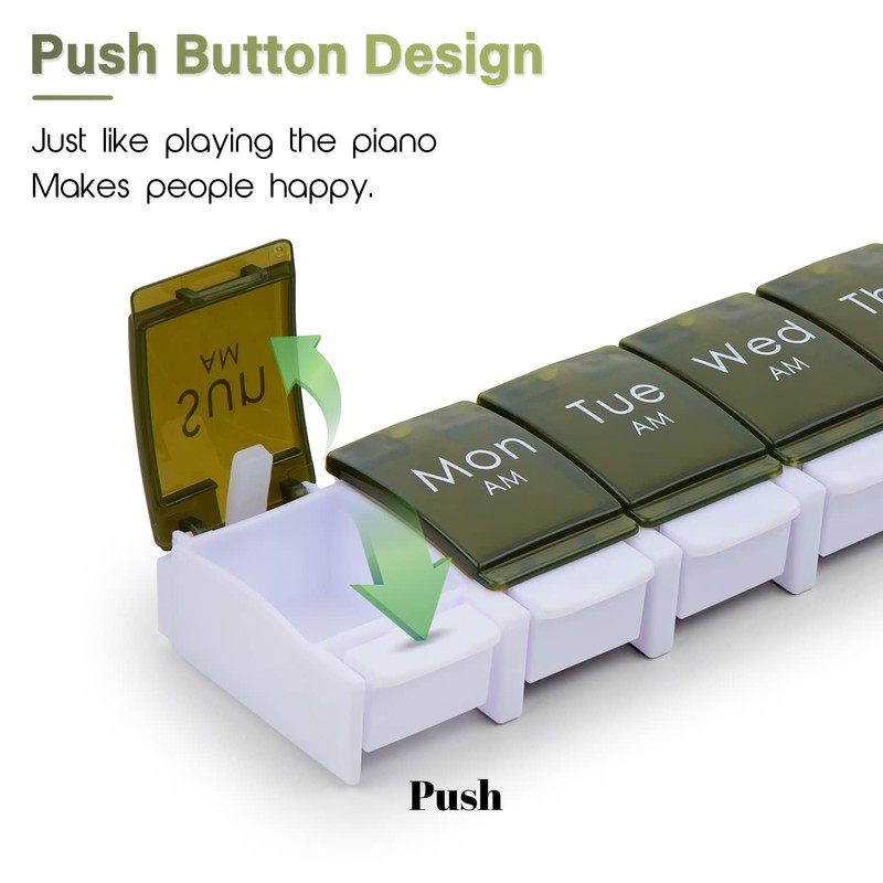 2 Week Pill Box, MOLN HYMY 7 Day Pill Organizer