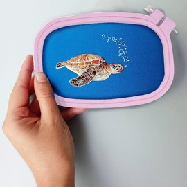 LAMXD 3 Sizes Colorful Embroidery Hoops Rectangle Square Cross Stitch Frame Sewing Tool for Crafts Practical Sewing (Multicolor)