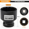 DAKCOS 1/2" Drive 30mm Socket 12 Ponit Impact Wrench Socket