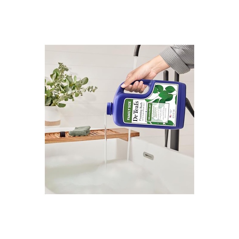 Dr Teal's Foaming Bath with Pure Epsom Salt, Relax &