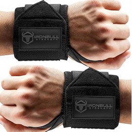 Muñequeras para levantamiento de pesas (aprobadas por USPA, IPL, USAW e IWF), 45 cm, para prensa de banco, prensa de hombros, inmersiones, curls, entr