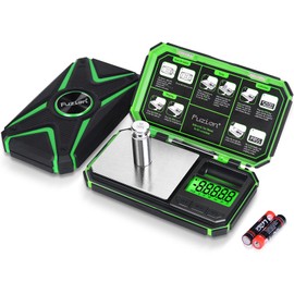 Fuzion Digital Gram Scale, TU-X 200g/0.01g Pocket Herb Scale with 6 Units for Personal Hobbies, Small Scale .01 Gram Accuracy Measuring Jewelry, Food, Powder