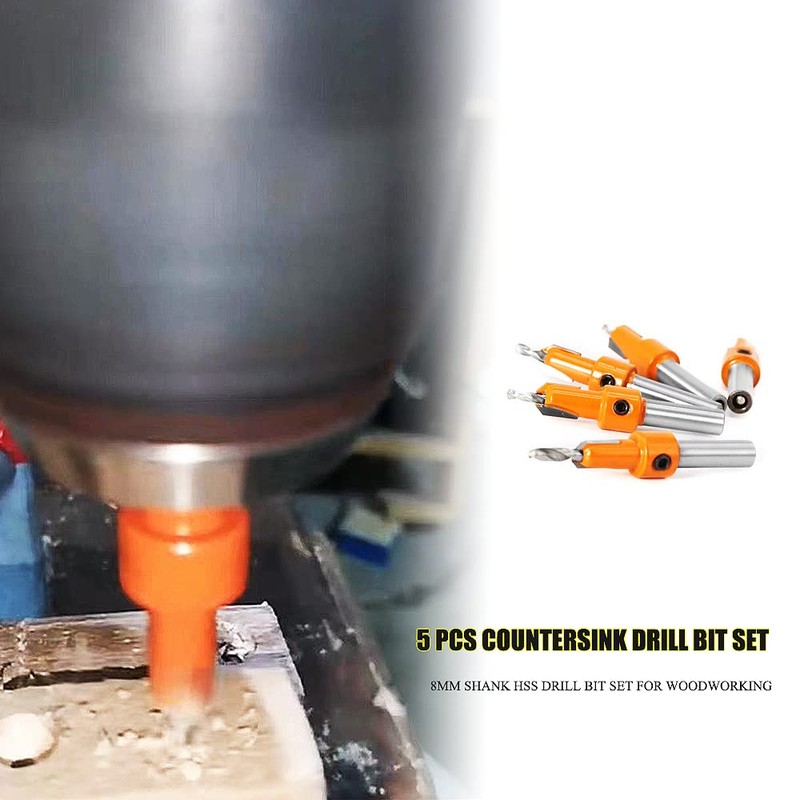 Countersink Drill Bit Set for Wood with Hex Key Wrench,