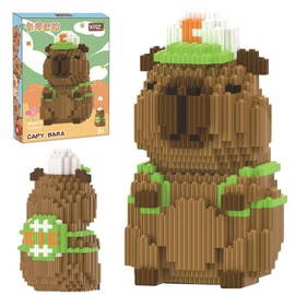 Fortivae Mini Building Blocks Animals, 1612 Pieces Vital Tennis Capybara Micro Building Blocks Toy Kit, Capybara Mini Animal Bricks Building Blocks Set, Gifts Children 12+ Years Girls and Boys