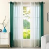 Hynathi Set of 2 Chiffon Ombre Sheer Curtains, Gradient Window