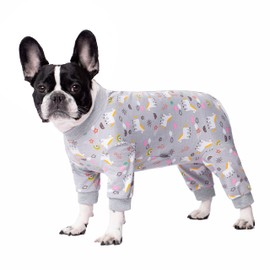 Dog Surgery Recovery Suit, Dog Onesie for Surgery Female Male Dogs, Dogs Pajamas Long Sleeve, Small Dogs Onesie, Abdominal Wound Bandages Surgical Suit, Cat Recovery Suit for Shedding Skin Disease