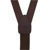 CTM Men's Coated Leather Buckle Strap Suspenders with Metal Swivel