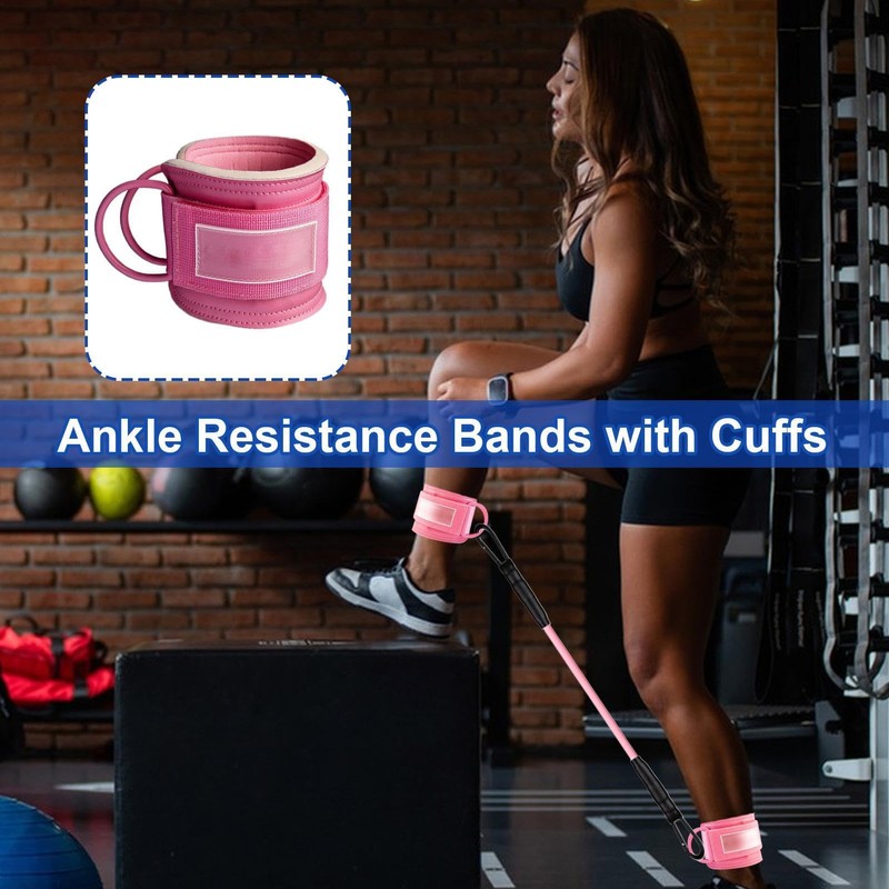 Ankle Bands for Working Out,Pilates Ankle Weights Straps | Adjustable
