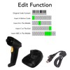 Barcode Scanner 2.4G Wireless 1D Bar Code Reader Tool with