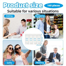 160stk Gesichtsliftingband, Unsichtbare Nackenlift-Pflaster Sofort Straffendes Nacken Gesichtskonturenband Wasserdichte Klebende Straffungsstreifen für Doppelkinn Wangen Hängende Haut