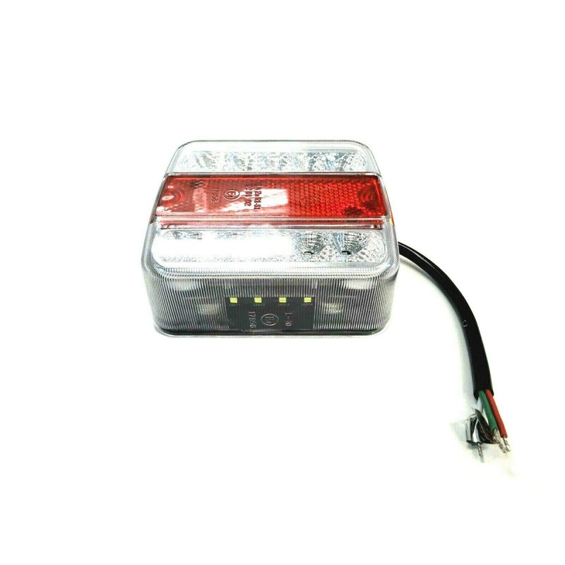 LED rear light with position light, brake light, indicator, number