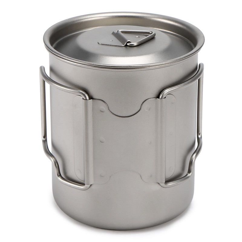 450ml 750ml Cup Set Ultralight Titanium Cup Hanging Pot Set