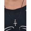 Kiss of Leather Delicate Ankh Pendant Made of 925 Sterling