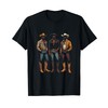 Black Cowboy Western Rodeo Melanin Black History Texas Men T-Shirt